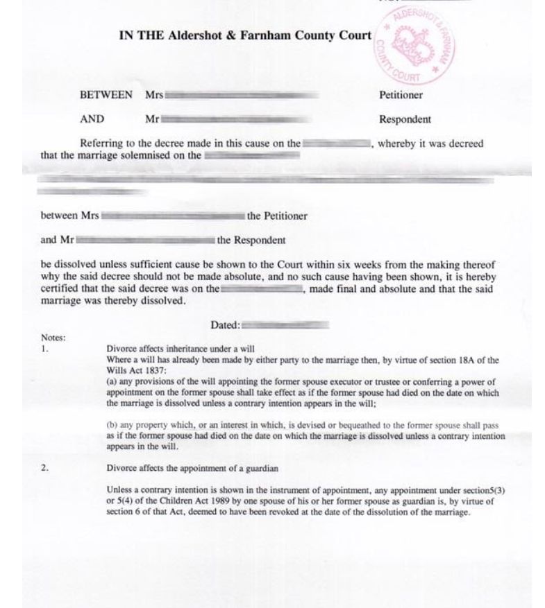 What Is A Divorce Certificate Adel Jibs Solicitors