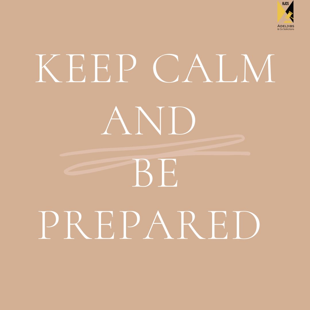 Keep calm and be prepared