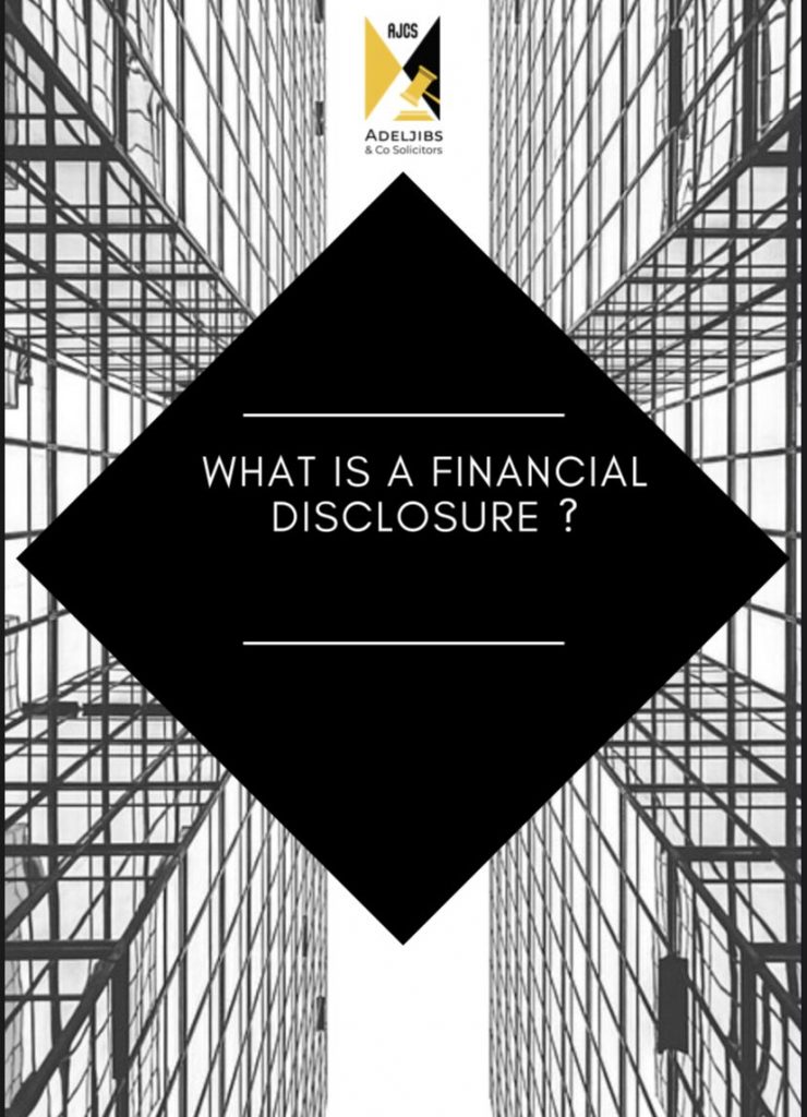 What is a financial disclosure