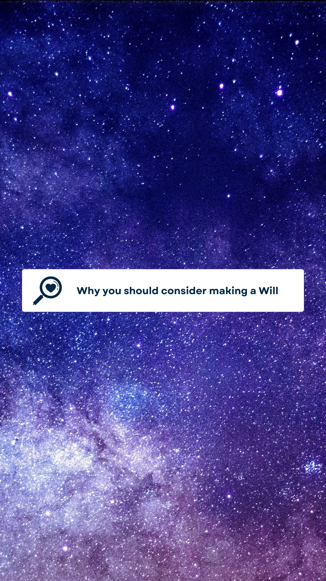 Why you should consider making a Will ?
